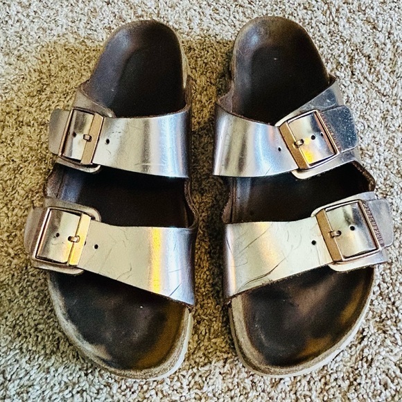 Birkenstock Shoes - Birkenstock‎ Arizona Soft Footbed- Metallic Copper SZ 41